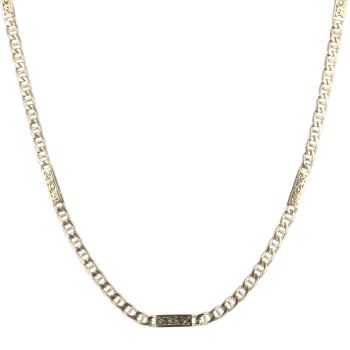 9ct Yellow Gold Patterned Marine Anchor Chain 20"