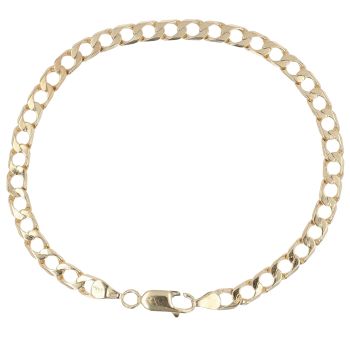 9ct Yellow Gold Curb Bracelet 9"
