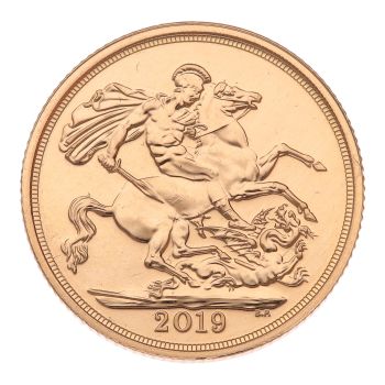 2019 Elizabeth II Fifth Portrait UK Full Sovereign Coin