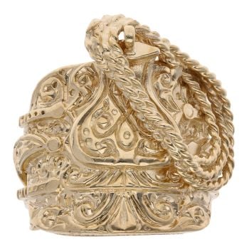 9ct Yellow Gold Patterned Saddle Ring