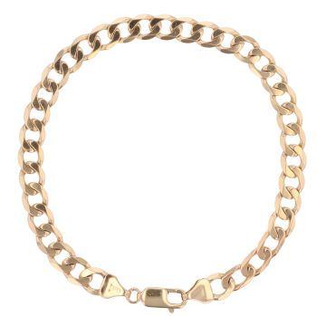 9ct Yellow Gold Curb Bracelet 9"