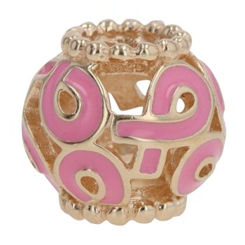 14ct Yellow Gold Pandora Pink Breast Cancer Charm