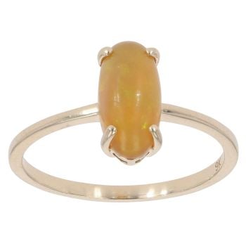 9ct Yellow Gold Yellow Opal Single Stone Ring