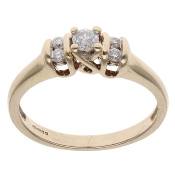 9ct Yellow Gold 0.20ct Brilliant Cut Diamond Ring