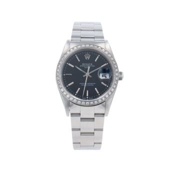 Rolex Custom Oyster Perpetual Date Pre Owned Watch Ref 15200
