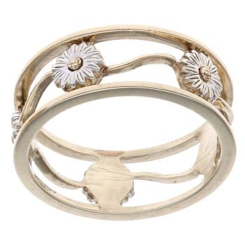 9ct Yellow and White Gold Daisies Clogau Ring
