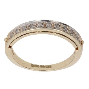 9ct Yellow Gold 0.10ct Brilliant Cut Diamond Eternity Ring