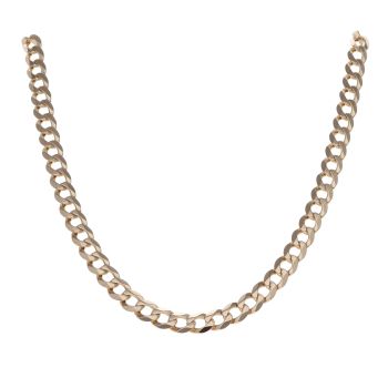 9ct Yellow Gold Curb Chain 22"