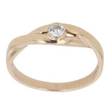 9ct Yellow Gold 0.15ct Brilliant Cut Diamond Solitiare Ring