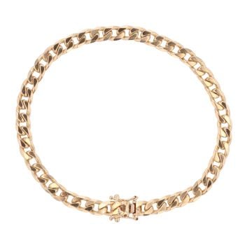9ct Yellow Gold Curb Bracelet 8"