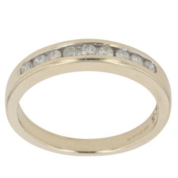 9ct Yellow Gold 0.25ct Brilliant Cut Diamond Half Eternity Ring