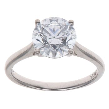 18ct White Gold 2.00ct Brilliant Cut Lab Grown Diamond Solitaire Ring