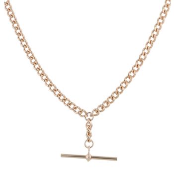 9ct Rose Gold T-Bar Albert Chain 20"