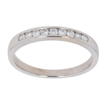 18ct White Gold 0.25ct Brilliant Cut Diamond Half Eternity Ring