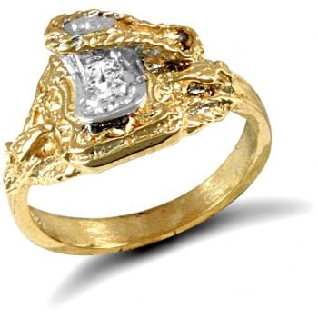 9ct Yellow Gold Cubic Zirconia Children's Saddle Ring