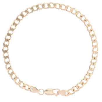 9ct Yellow Gold Curb Bracelet 8.5"