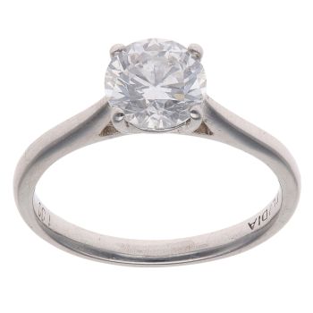 9ct White Gold 1.00ct Brilliant Cut Lab Grown Diamond Solitaire Ring