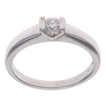 18ct White Gold 0.33ct Brilliant Cut Diamond Solitaire Ring
