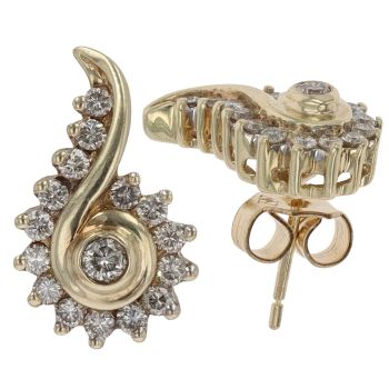 9ct Yellow Gold 0.40ct Brilliant Cut Diamond Stud Earrings