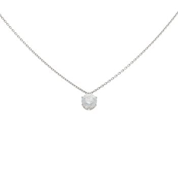 Platinum 1.00ct Diamond Pendant and Chain 18"