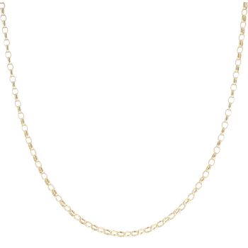 9ct Yellow Gold Plain Belcher Chain 22"