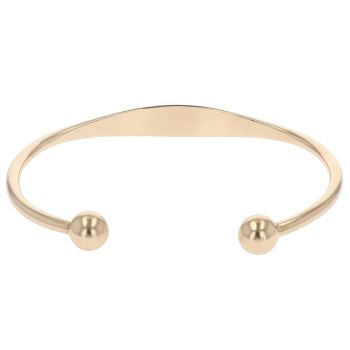 9ct Yellow Gold ID Torque Bangle