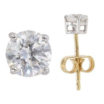 18ct Yellow Gold 0.50ct Brilliant Cut Diamond Solitaire Stud Earrings