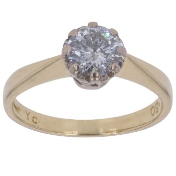 18ct Yellow Gold 0.50ct Brilliant Cut Diamond Solitaire Ring