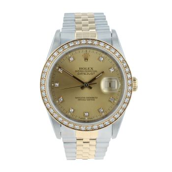 Rolex Custom Datejust Pre Owned Watch Ref 16233