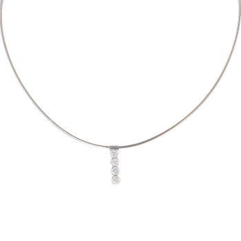 18ct White Gold 1.20ct Brilliant Cut Diamond Pendant and Chain 16"
