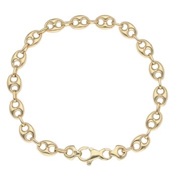 18ct Yellow Gold Button Bracelet 8.5"