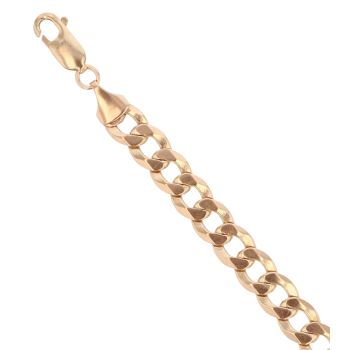 9ct Yellow Gold Curb Bracelet 8"
