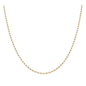14ct Yellow Gold Cubed Fancy Chain 24"