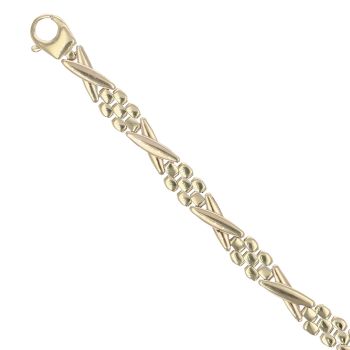 9ct Yellow Gold Fancy Bracelet 7"
