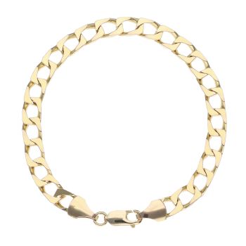 9ct Yellow Gold Curb Bracelet 8.5"