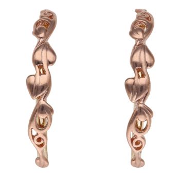 9ct Yellow and Rose Gold Tree Of Life Clogau Hoop Earrings