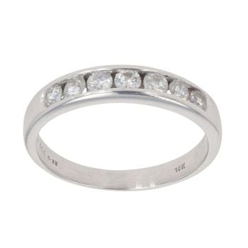 18ct White Gold 0.33ct Brilliant Cut Diamond Half Eternity Ring