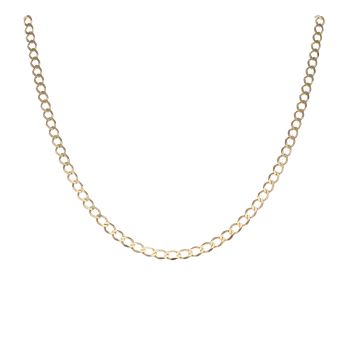 9ct Yellow Gold Curb Chain 18"