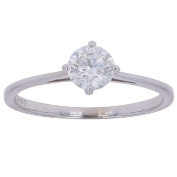 18ct White Gold 0.50ct Brilliant Cut Diamond Solitaire Ring
