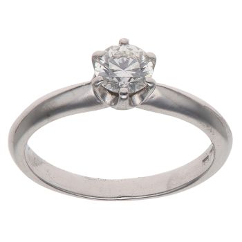 18ct White Gold 0.45ct Brilliant Cut Diamond Solitaire Ring