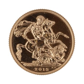 2015 Elizabeth II Fourth Portrait UK Full Sovereign Coin