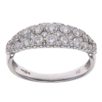 18ct White Gold 0.94ct Brilliant Cut Diamond Fancy Ring