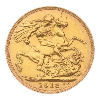 1913 George V Full Sovereign Coin