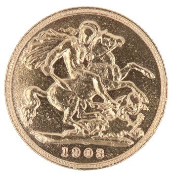 1903 Edward VII Large Head UK Half Sovereign Coin