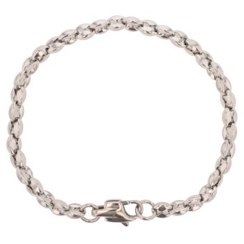 Unique & Co Stainless Steel Button Bracelet 8"