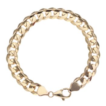 9ct Yellow Gold Curb Bracelet 7.5"