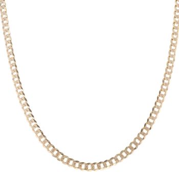 9ct Yellow Gold Diamond Cut Curb Chain 20"