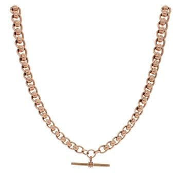9ct Yellow Gold T-Bar Rollerball Chain 20"