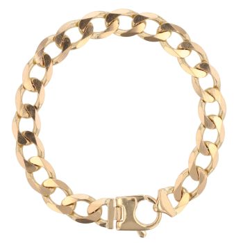 9ct Yellow Gold Curb Bracelet 9"