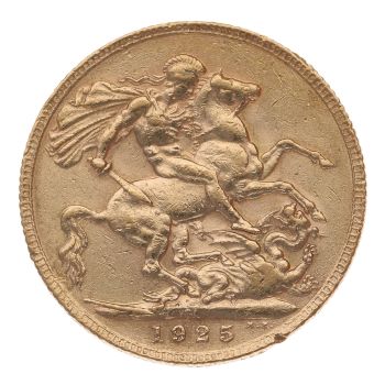 1925 George V Large Head UK Full Sovereign Coin